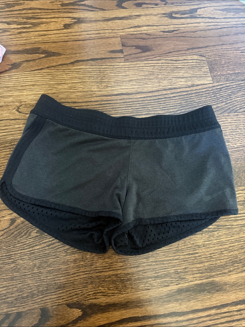 Nike Women’s Black Athletic Running Shorts with Perforated Trim REVERSIBLE
